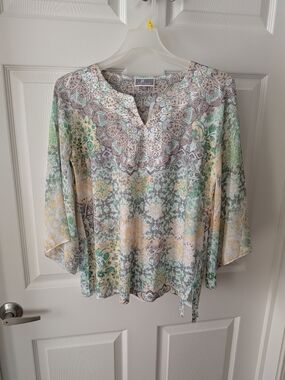 JM Collection Blouse with Flowy Sleeves